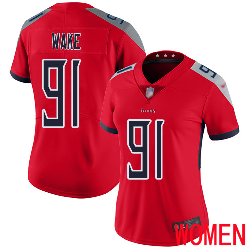 Tennessee Titans Limited Red Women Cameron Wake Jersey NFL Football 91 Inverted Legend